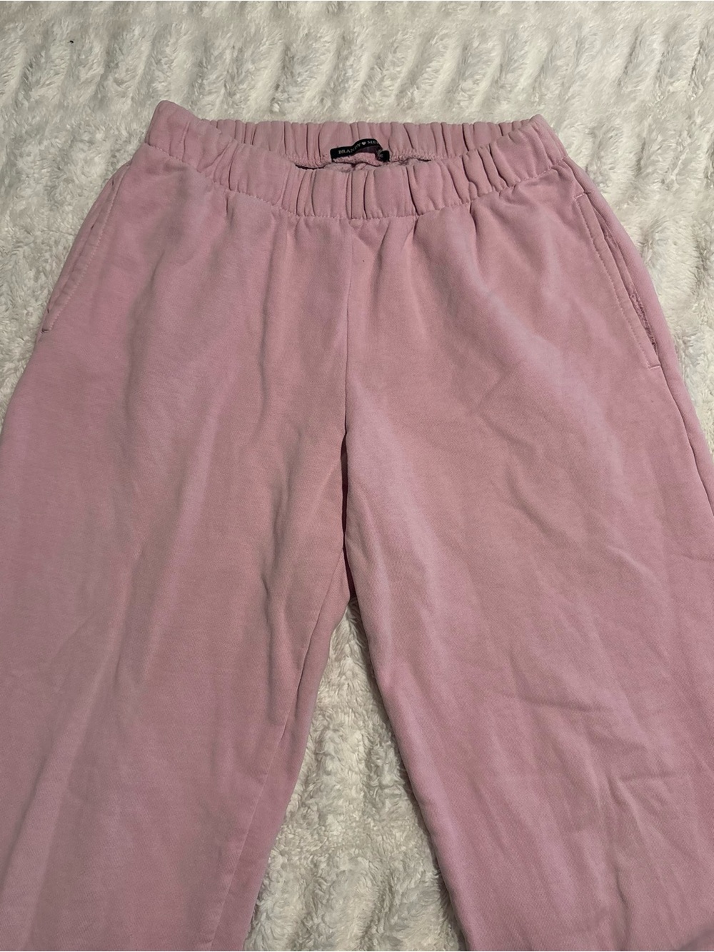 Brandy Melville Pastel Pink Cuffed Sweatpants